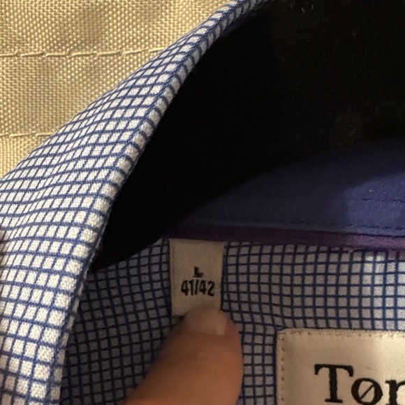 Blue Embroidered Men's Casual Shirt - Picture 6 of 7